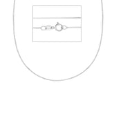 Collier en or blanc 18 carats - MVB050BB